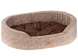 Лежак для котів та собак Ferplast Dandy F 80 зі штучним хутром коричневий 80х55х20 см 82944098