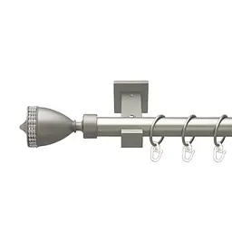 Карниз Orvit Етернія металевий однорядний техно гладка труба кільце металеве Сатин 25 мм 160 см (00-00026245)