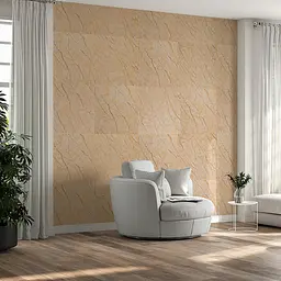Декоративна плита Sticker Wall ПВХ 600х600х3мм Бежевий мармур S SW-00001618 - мініатюра 6
