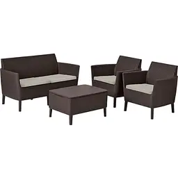 Комплект садових меблів Allibert Keter Salemo set коричневий