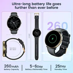 Розумний годинник для чоловіків і жінок з Bluetooth-дзвінком: 1.43" AMOLED-екран сумісний з Android - мініатюра 5