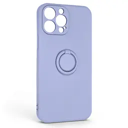 Силиконовый чехол для Apple iPhone 13 Pro Max, Icon Ring, фиолетовый, панель-накладка, с кольцом-подставкой на 360°, противоударный, возможность использования магнитных держателей, ArmorStandart (ARM68682)