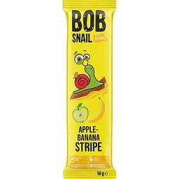 Цукерки Bob Snail Страйпс Яблуко-Банан натуральні 14 г (4820219344254)