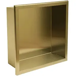 Вбудована полиця Rea 30x30 brushed gold з обідком REA-05606, Золотий