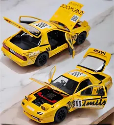 Колекційна металева модель автомобіля АвтоЕксперт Mazda RX-7 з інерцією, світлом та звуком 1:24 - мініатюра 3