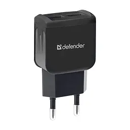 Зарядное устройство для Defender EPA-13 black, 2xUSB, 5V/2.1A, package (83840)