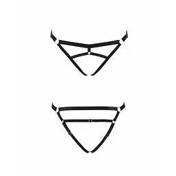 Трусики-стрінги зі стреп Passion Exclusive KELIS THONG L/XL, black - мініатюра 5