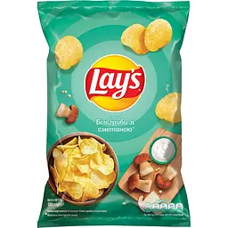 Чипсы Lay's со вкусом белых грибов и сметаны 120 г (920453)