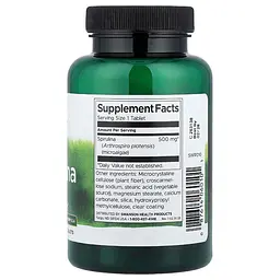 Спіруліна Swanson Spirulina 500 mg, 180 таблеток - мініатюра 2