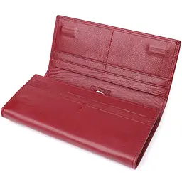 Елегантний гаманець у два складення з натуральної шкіри ST Leather 23065 бордовий - мініатюра 6