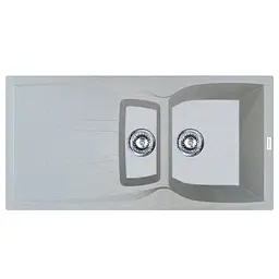 Кухонна мийка Adamant NEW LINE PLUS світло-сіра 975x495x235 мм, з крилом 97,5 см