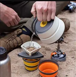 Набір посуду Sea to Summit Frontier UL Collapsible Kettle Cook Set w/Sack з чохлом Різнокольоровий - мініатюра 4
