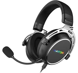 Ігрові навушники з мікрофоном HATOR ESH-50 HYPERGANG 3 SyncHUB USB 7.1 Hi-Res Black