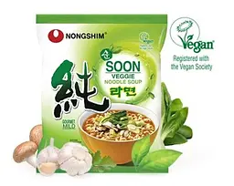 Локшина веганська швидкого приготування Soon Veggie Ramyun Nongshim 112g - мініатюра 2