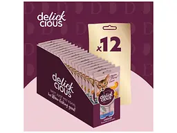 Ласощі для котів Delickcious Сардина з додаванням гарбуза 4 х 15 г (4820269141636) - мініатюра 4