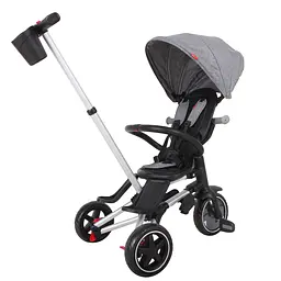 Дитячий складний триколісний велосипед Qplay Nova Eva сірий (S700-2Grey) - мініатюра 4