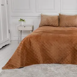 Покрывало ТЕП двуспальное Velour Ромб 4-00516-22388 180х240 см кофейное