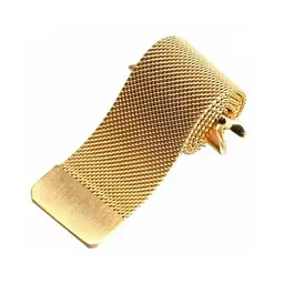 Ремінець Creasted для годинника Milanese loop steel bracelet Apple watch, 42 44 мм Gold - мініатюра 4