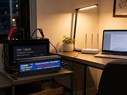 Перетворювач напруги 1500W із зарядним пристроєм 10A • Інвертор для акумулятора, дому, авто та резервного живлення - мініатюра 3