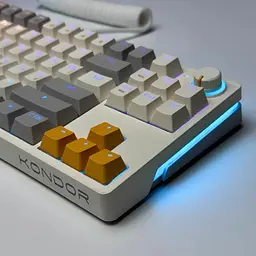 Ігрова дротова механічна клавіатура Kondor Orion / Три режими підключення / Yellow Switch / Grey - мініатюра 5