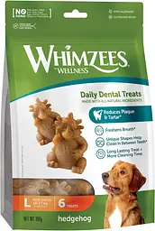 Натуральні ласощі для зубів собак WHIMZEES Dental Treats Hedgehog L 6 шт.
