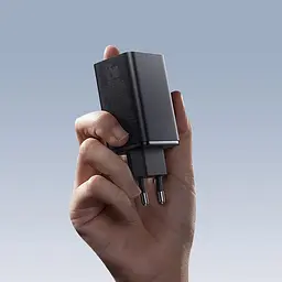 МЗП Baseus GaN6 Pro OS 65W (2USB-A/2C) + кабель Type-C to Type-C (P10162701) Black - мініатюра 8