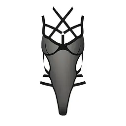 Боді-монокіні Passion Exclusive HAGAR BODY L/XL, black - мініатюра 5