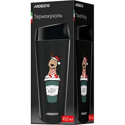 Термокухоль Ardesto Coffee Time Christmas Reindeer 450 мл (AR2645RN) - мініатюра 5