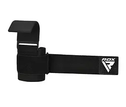 Гаки для тяги на зап'ястя RDX W5 Gym Hook Strap Black Plus (WAN-W5B+) - мініатюра 3