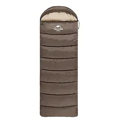 Спальний мішок з капюшоном Naturehike U150 NH20MSD07 (11°C) правий (Коричневий) - мініатюра 2