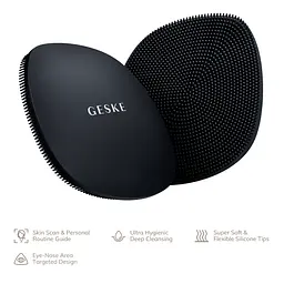 Щітка для обличчя GESKE Facial Brush 4 в 1 з тримачем чорна  - мініатюра 5