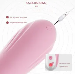 Вібратор Hannah USB Pink Boss Series 26-00158 98769 - мініатюра 3