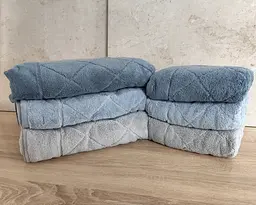 Набір турецьких махрових рушників Cestepe MicroCotton Premium 3 штуки 50x90 + 3 штуки 70х140 Eva 1 щільність 600 г/м2 - мініатюра 4