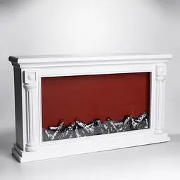Камін декоративний з LED-підсвіткою 64*13*37 см, білий Yiwu SP-60W - мініатюра 3