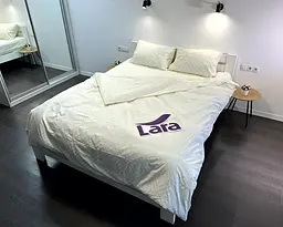 Постільна білизна LARA бязь d11184d Ромб Beige двоспальна