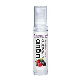 Лубрикант с эффектом вибрации, 10 мл. Amoreane Med Liquid Vibrator Berries