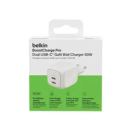 Зарядний пристрій Belkin 2xUSB-C PD50W GaN PPS white (WCH019KQWH) - мініатюра 9