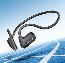 Навушники Langsdom кісткові бездротові BE24 з памʼяттю 16GB MP3 плеєром Bluetooth та шумоподавленням для бігу і спорту Фіолетовий - мініатюра 2