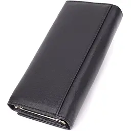 Солідний жіночий гаманець із натуральної шкіри ST Leather 23088 чорний - мініатюра 2