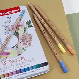 Набір кольорових олівців EXPRESSION PASTEL 12 шт металева коробка Bruynzeel - мініатюра 8