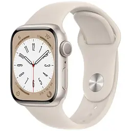Apple Watch Series 8 45mm GPS Starlight Aluminium Case Starlight Sport Band MNUQ3LL/A M/L A2771