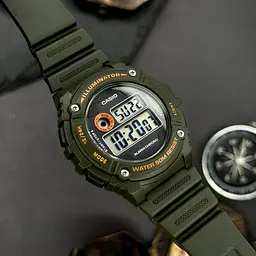 Чоловічий годинник Casio W-216H-3B Темно-Зелений ( AT1141-0120 ) - мініатюра 3