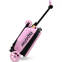 Самокат iSporter Travel 2 в 1 з валізою рожевий (K3_Pink)