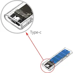 Зовнішня кишеня Dynamode M.2 SSD NVMe/SATA combo ч-з USB3.2 GEN2 Type-C (DM-CAD-SSD09) - мініатюра 6