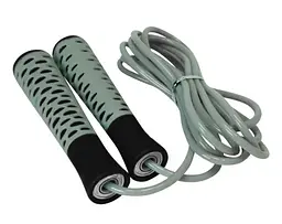 Скакалка PowerPlay 4206 Jump Rope PRO+ Сіро-чорна 2,75 м (PP_4206_Grey/Black) - мініатюра 3