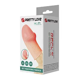 Насадка на пеніс Pretty Love Huel 8.7 см (тілесний) - мініатюра 8