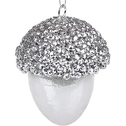 Ялинкова прикраса Жолудь BDI-182-098 9 см Срібний shop (6900182090988)