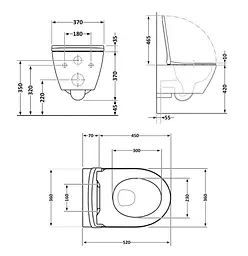 Унітаз підвісний Qtap Robin Ultra Quiet, Stone grey, з сидінням Slim Duroplast / Soft-close / Quick Release QTROB26SG48996 - мініатюра 9