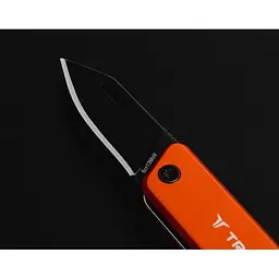 Розкладний туристичний ніж True Utility Modern Keychain Knife Чорний-Помаранчевий - мініатюра 2