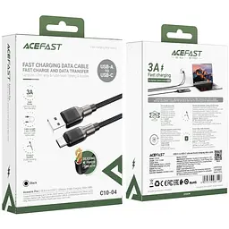 Кабель USB 2.0 AM-Type-CM, 1,2 м, 60W silicone braid C10-04 Acefast - мініатюра 4